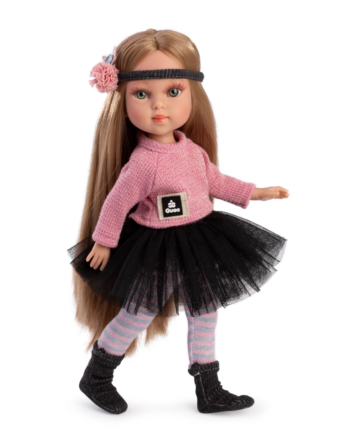 Muñeca Penelope Paris – 33 cm con pelo rubio, jersey y falda - Imagen 3