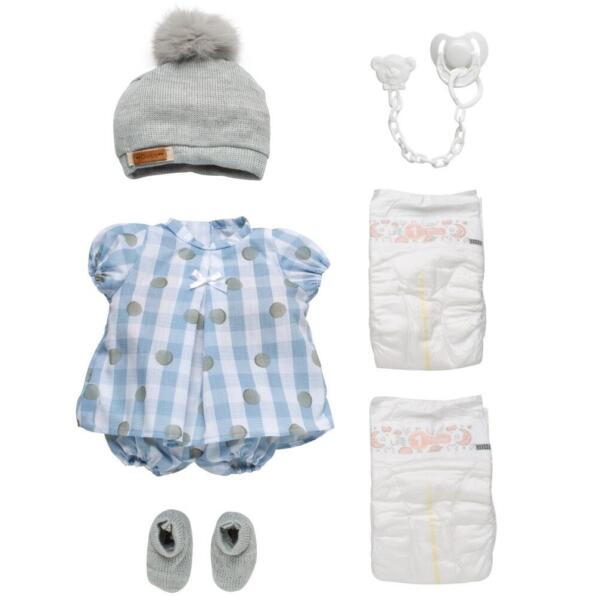 Ropa, vestido, bombacho y gorro Reborn - 38cm